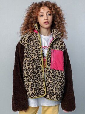 Sundae School Tiger Mom Fleece Leopard Print S